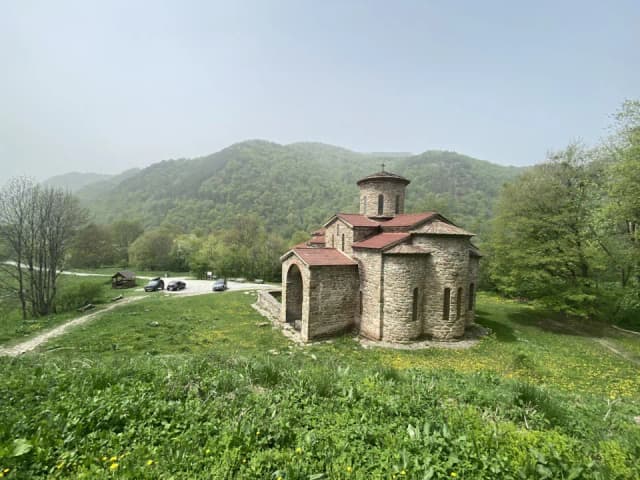 Нижне-Архызское (Аланское) городище — панорама