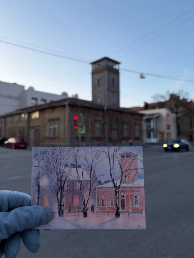 Пожарное депо с каланчой