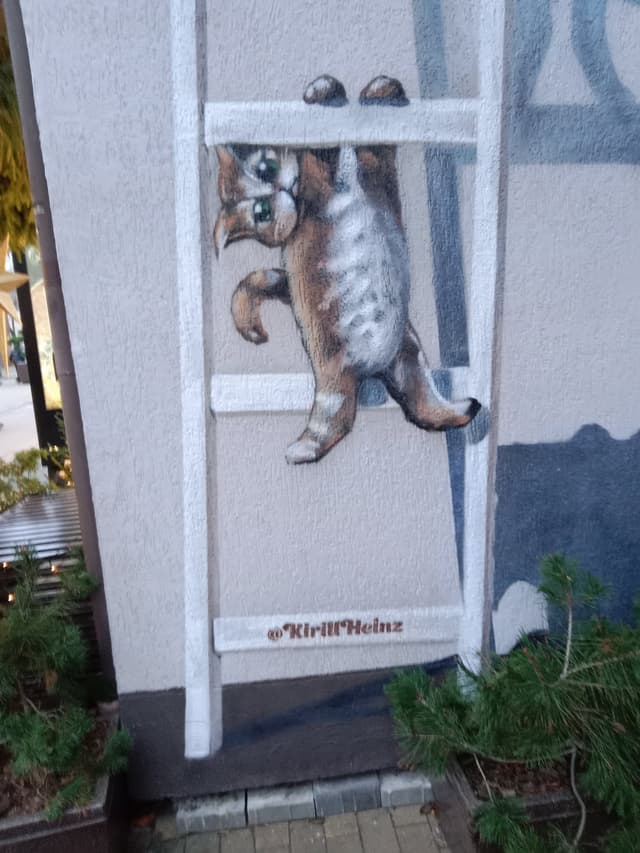 Кошки на лестнице