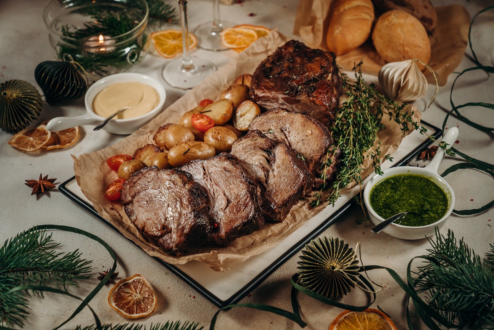 Мясо и вино